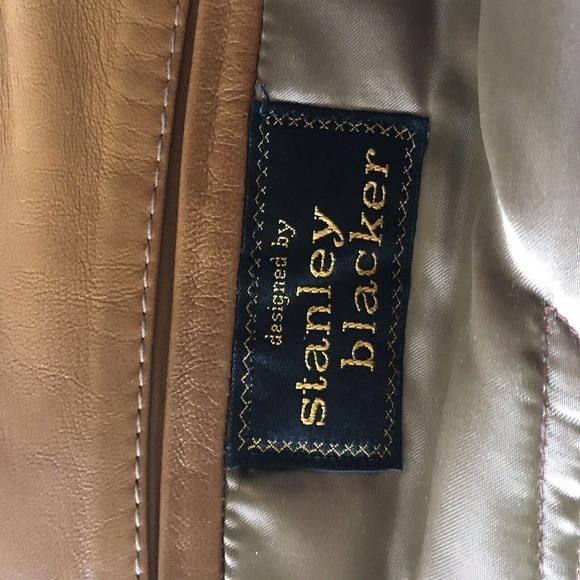 Stanley BlackerSzXL Designed Leather Coat Belt Made In Spain Double Breasted - Picture 4 of 14